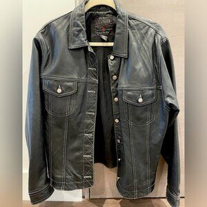 Leather Moto Jacket marked down to $110 from $250